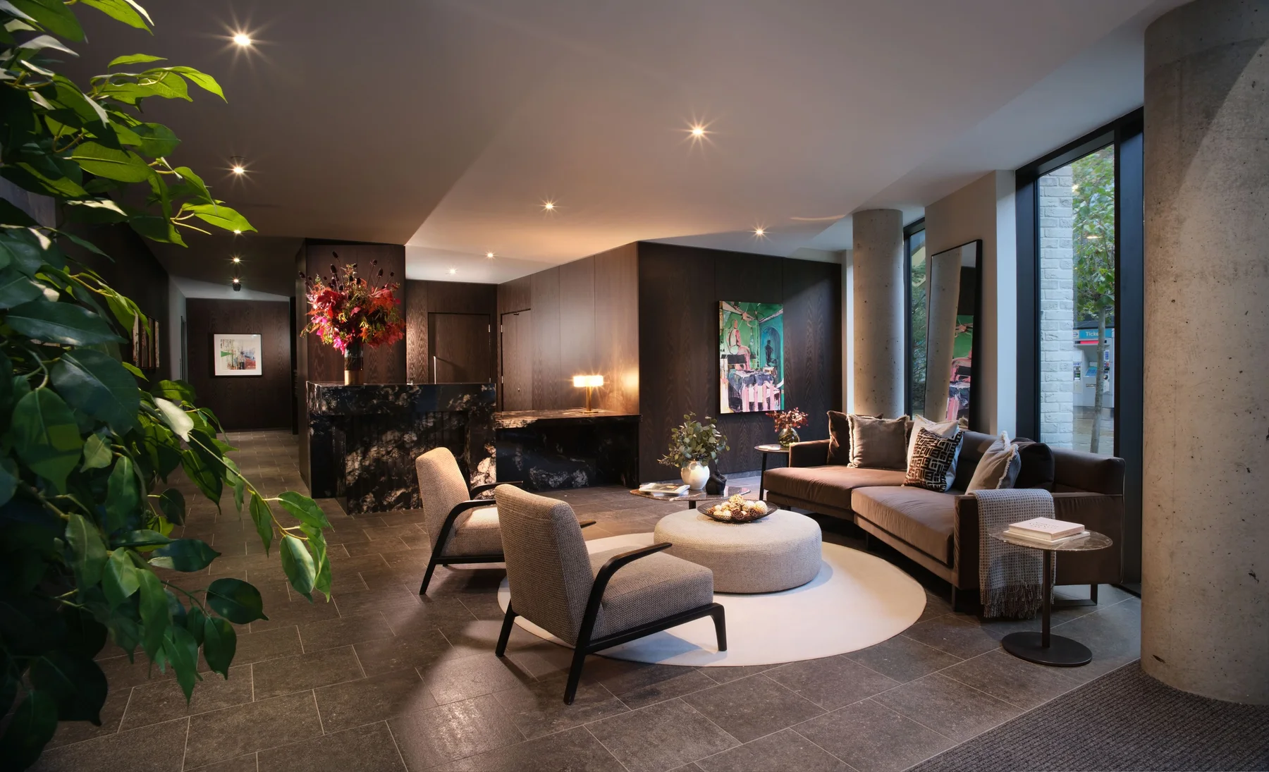 The residents’ lobby at Vetro