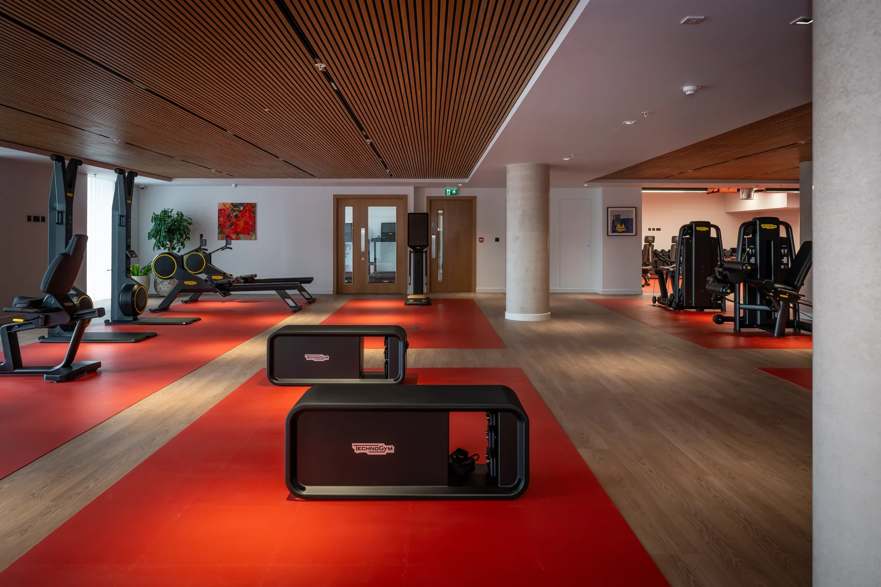 The completed residents’ gym at Hurlingham Waterfront